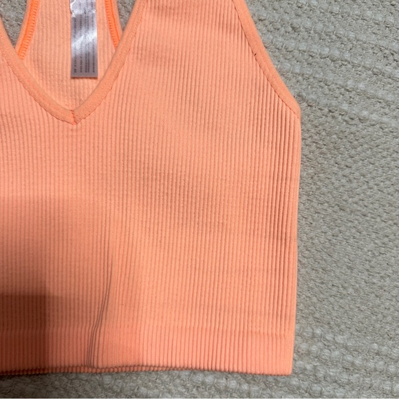 FREE PEOPLE MOVEMENT neon orange Free Throw crop top bralette top XS - Picture 3 of 6